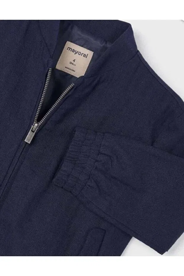 Детский жакет из льна с моделью Boy'S 3420 linen jacket gkm0264 Mayoral, White — фото 2