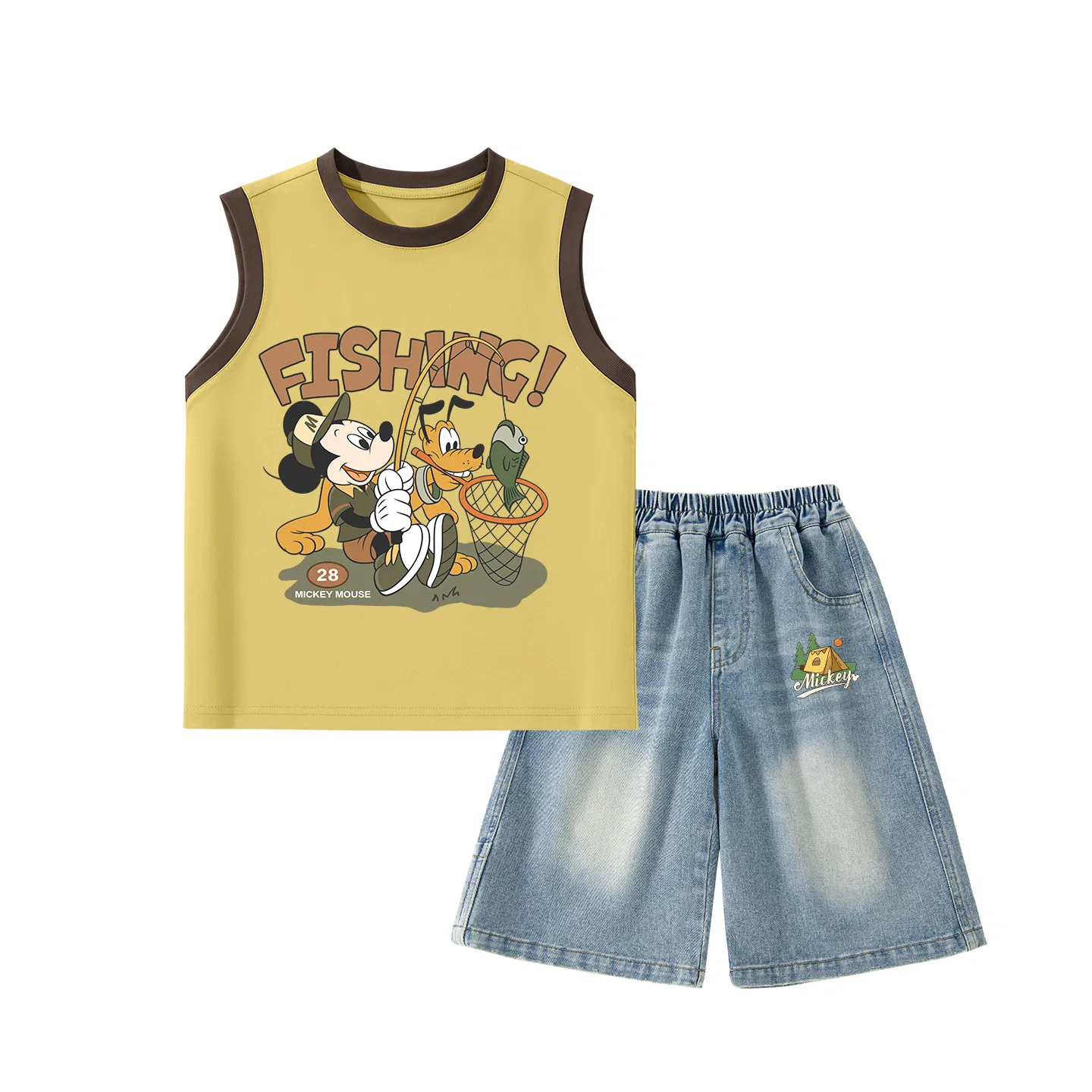 Детский спортивный костюм с круглым вырезом Disney, Di Butterfly Pink Green — фото 3