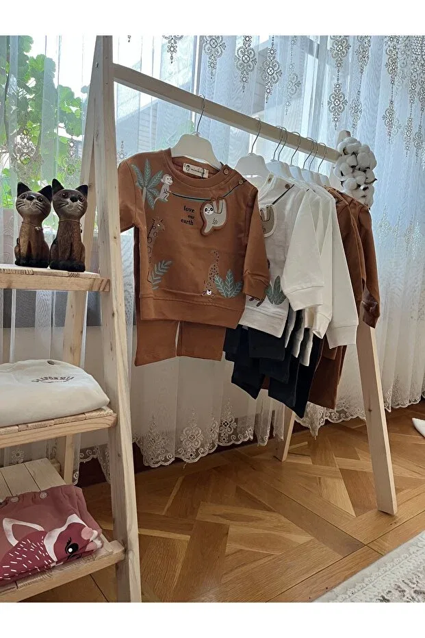 Детский спортивный комплект с аппликацией Koala appliqued tracksuit set Minikaya, Cinnamon — фото 2