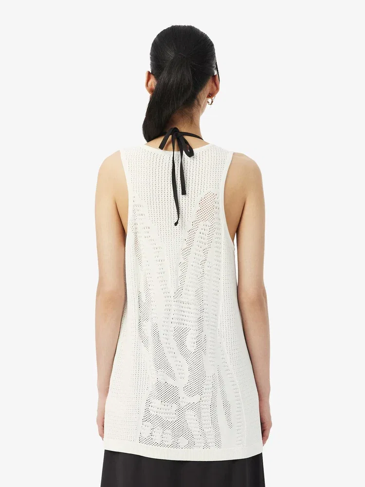 Свитер без рукавов LACOSTE Mesh, White — фото 3