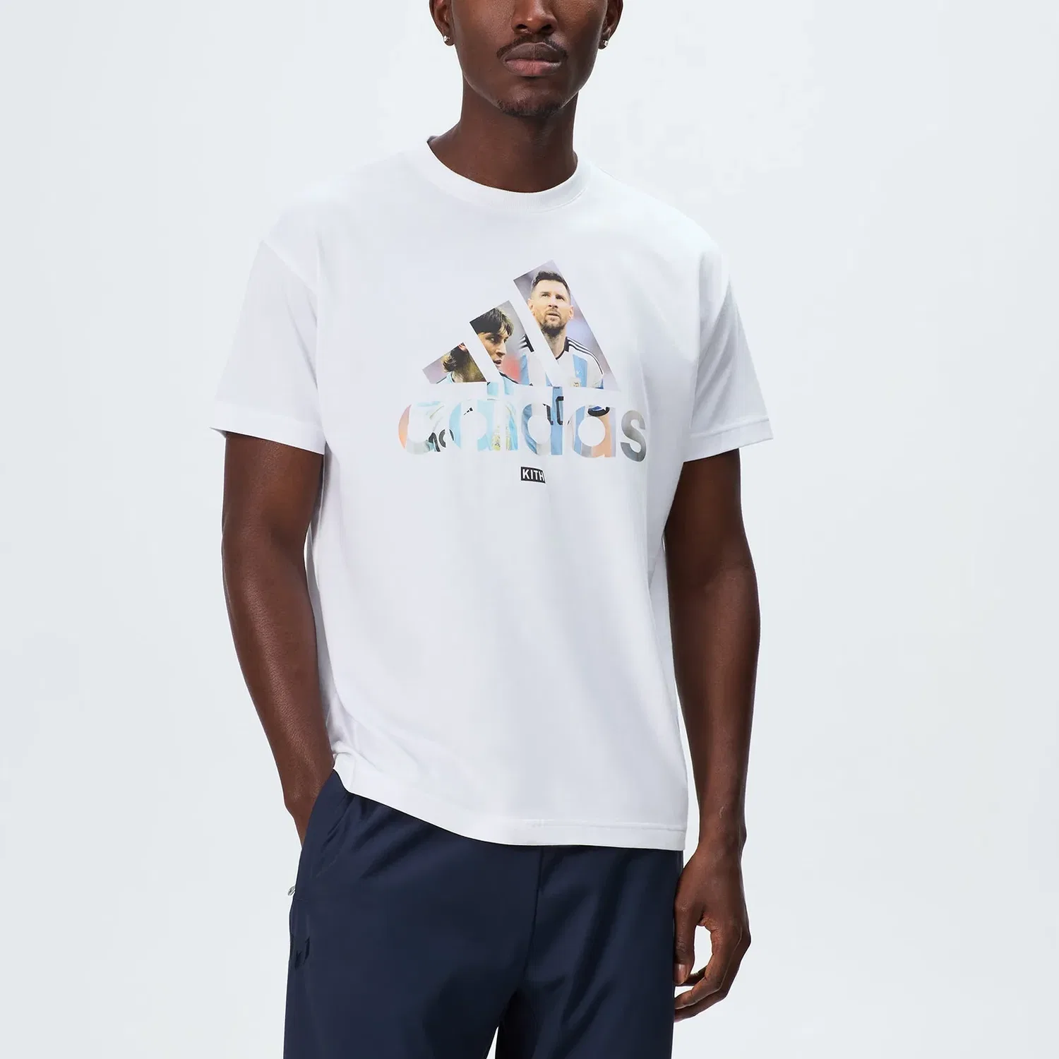 Футболка с принтом KITH X MESSI, Adidas Originals, White — фото 4