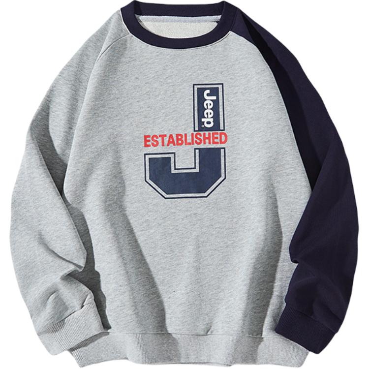 

Универсальный свитшот LOGO для подростков Jeep, черный серый