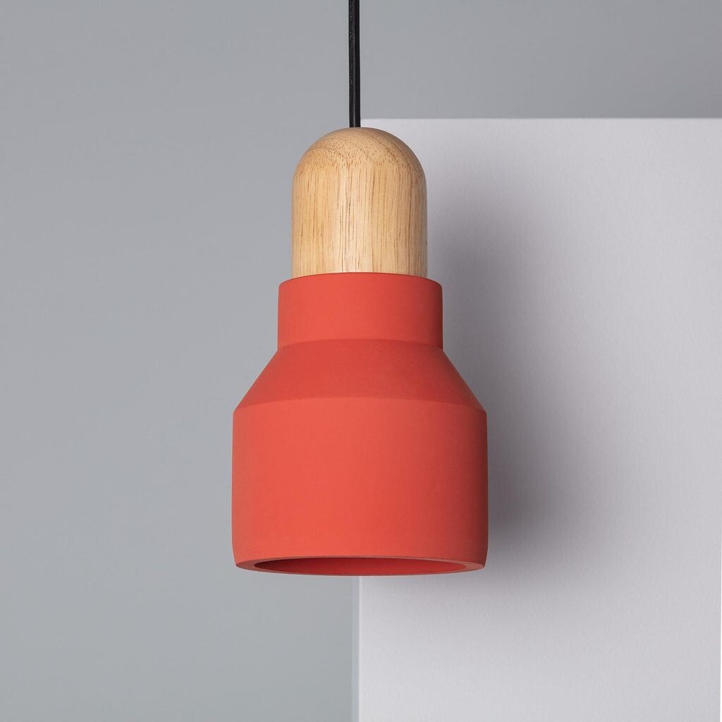 

Подвесной светильник из бетона и дерева Lustre Terracotta LEDKIA, оранжевый
