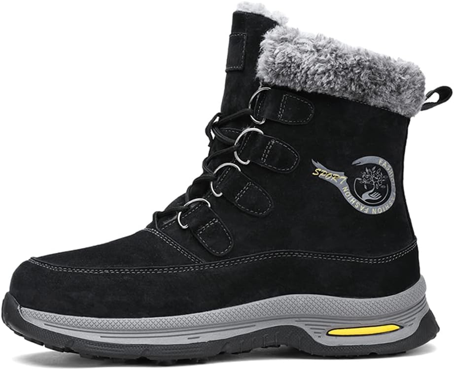 

Мужские зимние сапоги Veslexth, утепленные, водонепроницаемые, с шнуровкой, съемной подкладкой, с меховой подкладкой, повседневные, противоскользящие, для пеших прогулок, легкие, водоотталкивающие, черный