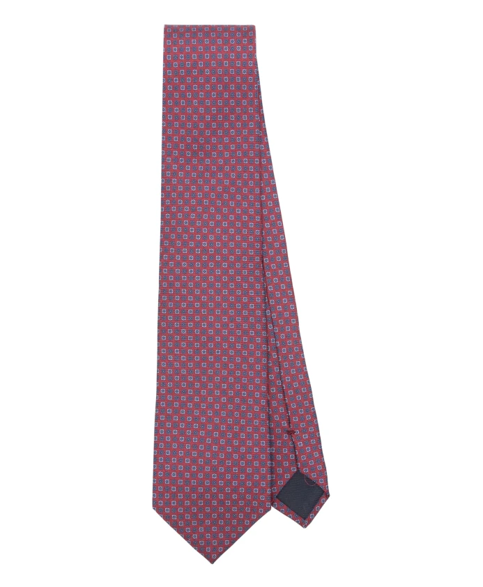 

Роскошный шелковый галстук производства Италии. Corneliani, красный