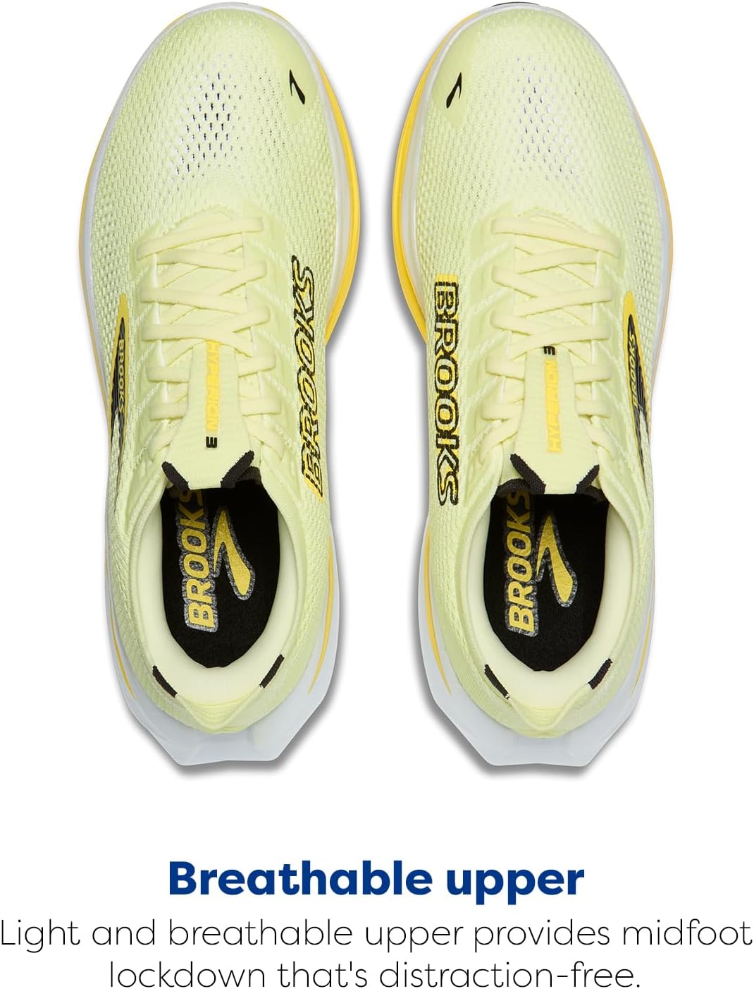 Мужские кроссовки для бега Brooks Hyperion 3 Neutral, черный/желтый — фото 4