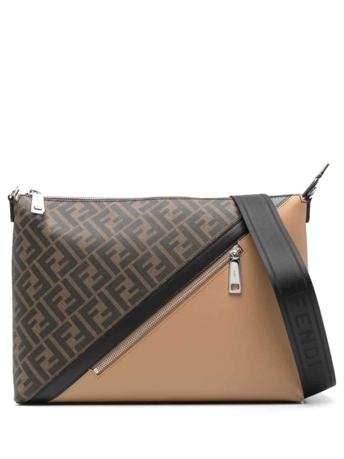 

FENDI сумка-мессенджер с монограммой Zucca, коричневый