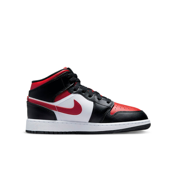 Кроссовки 1 mid 'black fire red' Air Jordan, черный — фото 2