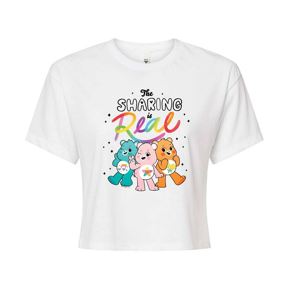 

Укороченная футболка с рисунком Care Bears для юниоров открывает волшебство The Sharing Is Real Licensed Character, белый