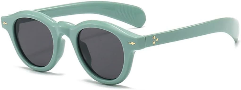 

Солнцезащитные очки для мужчин и женщин - защита UV400 - овальные линзы, круглые линзы, сине-зеленый цвет, для занятий спортом на открытом воздухе и вождения DSVIGF, Green Grey