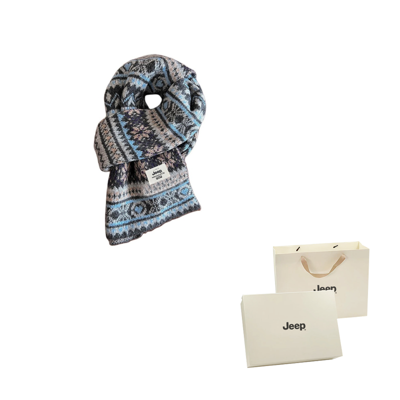 

Шарф из полиэстера Unisex Jeep, светло-синий