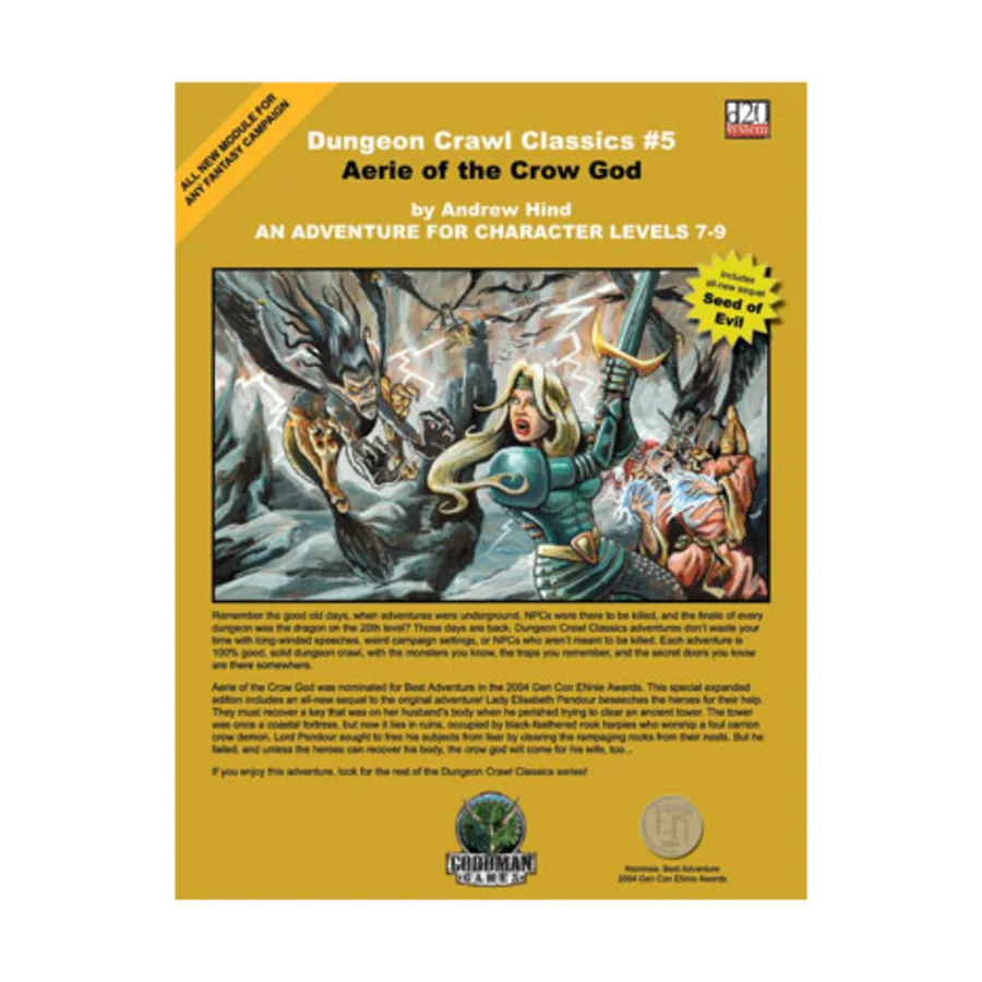 

Модуль Aerie of the Crow God (Revised Edition), Dungeon Crawl Classics - #1-15 (d20)