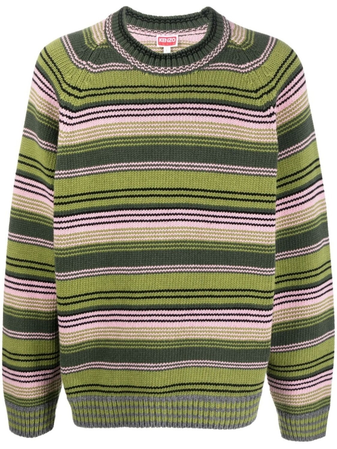 

Kenzo Rue Vivienne striped wool jumper, зеленый