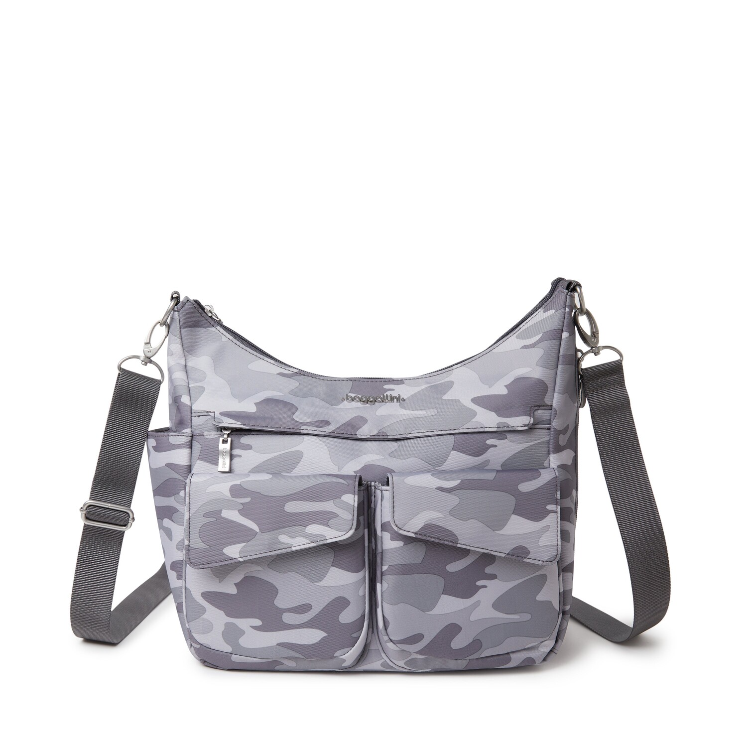 

Baggallini с карманами через плечо, цвет Grey Camo Print