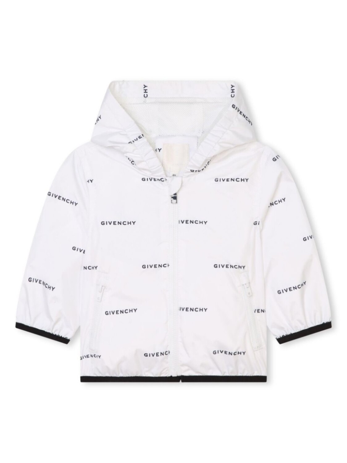 

Givenchy Kids куртка с контрастной отделкой и принтом 4G, белый