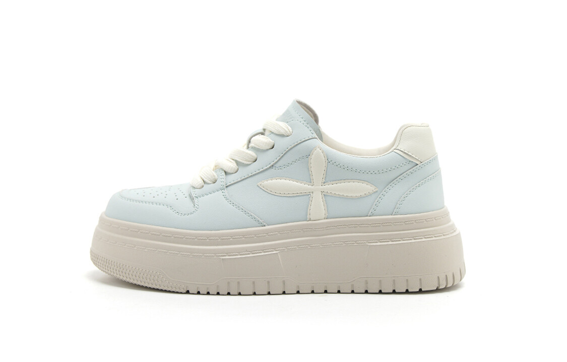 

Кроссовки UNCLEWEN Skateboarding Shoes Women's Low-top, голубой, Синий, Кроссовки UNCLEWEN Skateboarding Shoes Women's Low-top, голубой