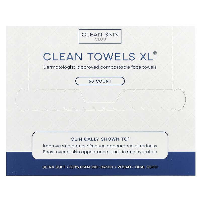 

Clean Skin Club, Чистые полотенца, XL, 50 шт.