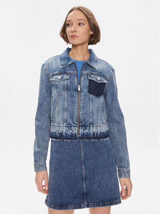 

Джинсовая куртка узкого кроя Tommy Jeans, синий