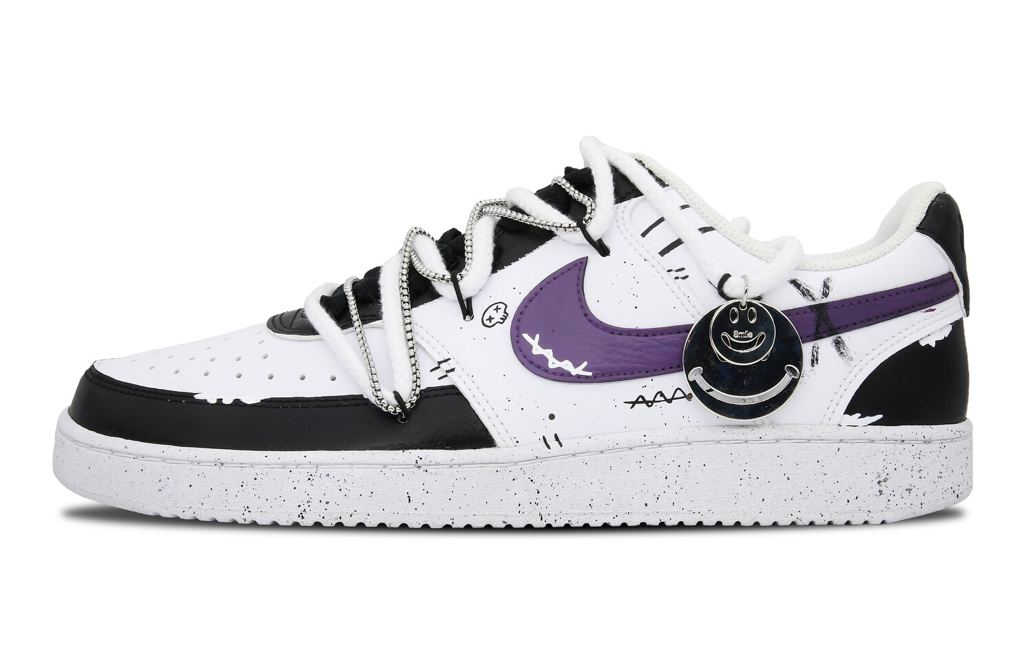 

Кроссовки Nike Court Vision 1 Skateboard Shoes Women's Low-Top White, белые, Белый, Кроссовки Nike Court Vision 1 Skateboard Shoes Women's Low-Top White, белые
