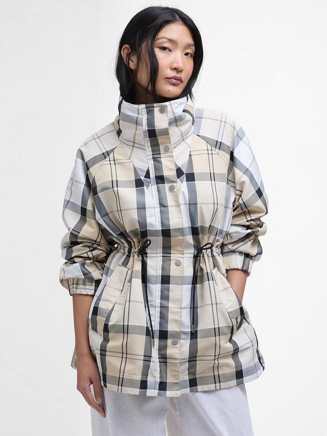 

Непромокаемая куртка в клетку от сури Barbour, бежевый