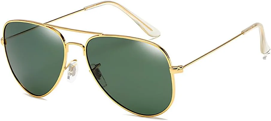 

Модные солнцезащитные очки для мужчин и женщин, винтажные, роскошные, с защитой от УФ-излучения UV400, летние, для путешествий и вождения HVTVTLA, Gold Dark Green