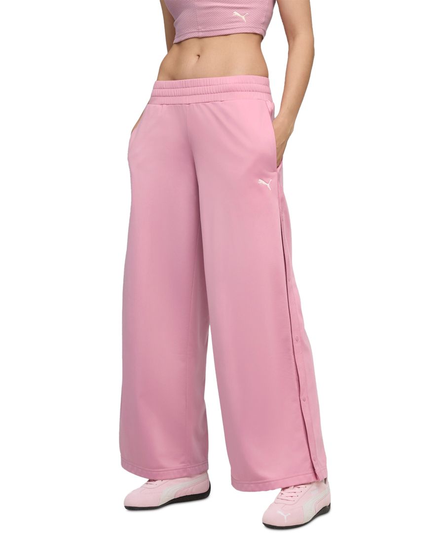 

Женские брюки с низкой посадкой и застежкой на кнопки Puma, Poised Pink