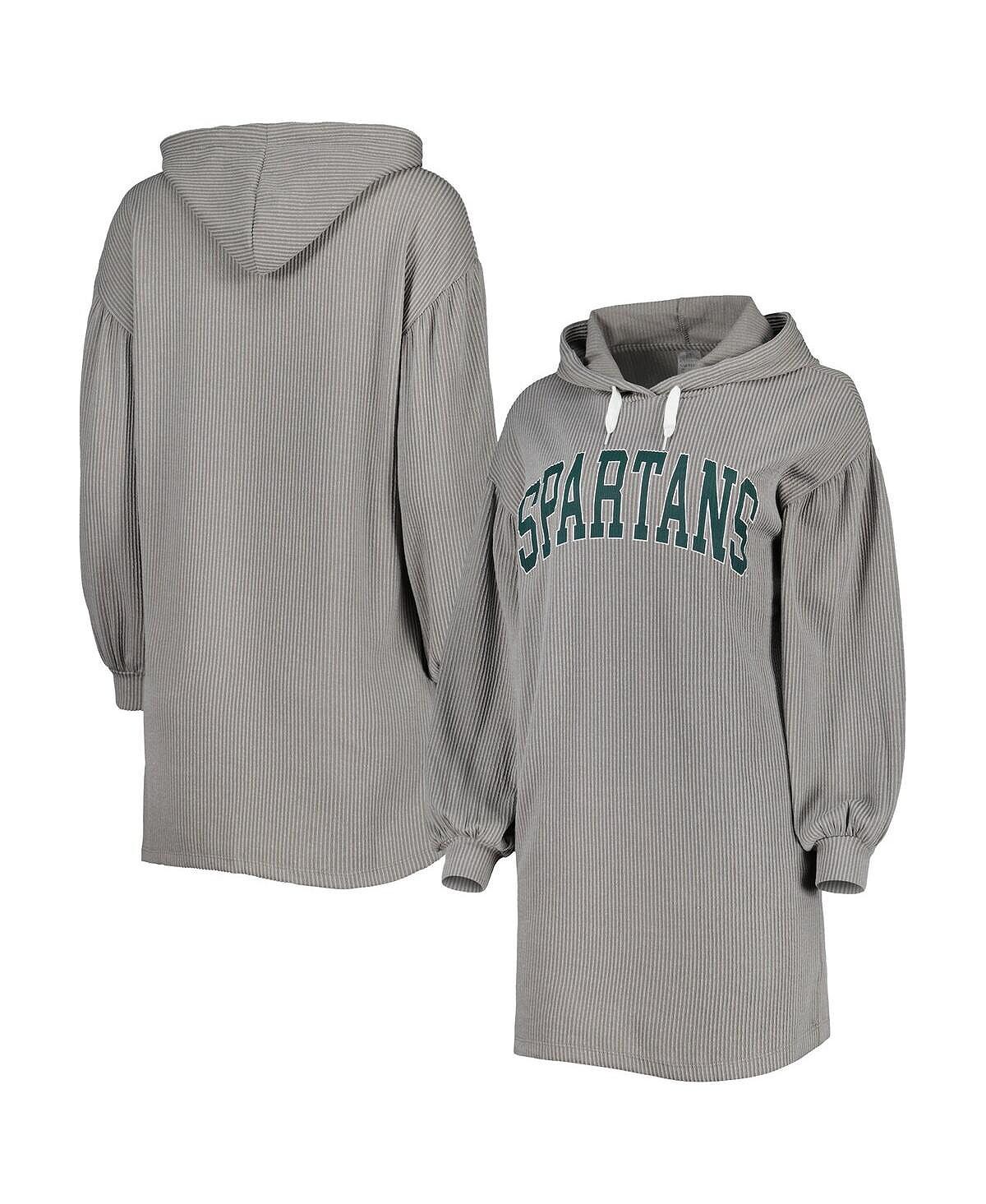 

Женское серое платье Tri-Blend в винтажном стиле Michigan State Spartans Game Winner Gameday Couture, серый