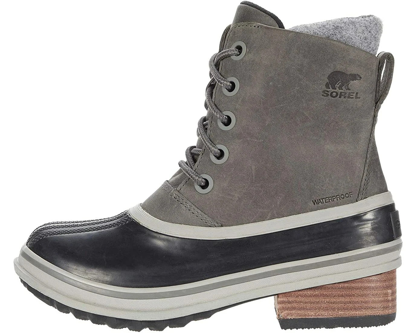 Женские водонепроницаемые ботинки утиные Sorel Slimpack III Lace NL3810-052 Quarry, серый — фото 3