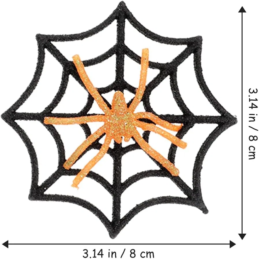 Заколки для волос Halloween 8 шт паутина блестки Beaupretty ассорти — фото 2