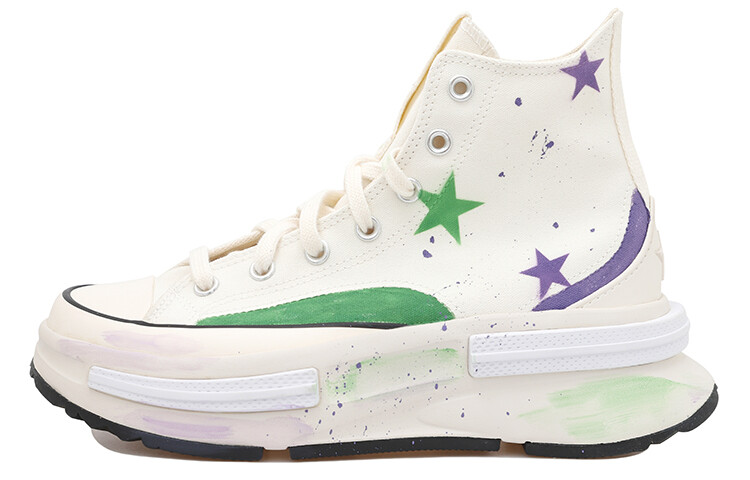 

Кроссовки Run Star Legacy Canvas унисекс с высоким берцем, белые/зеленые/фиолетовые Converse