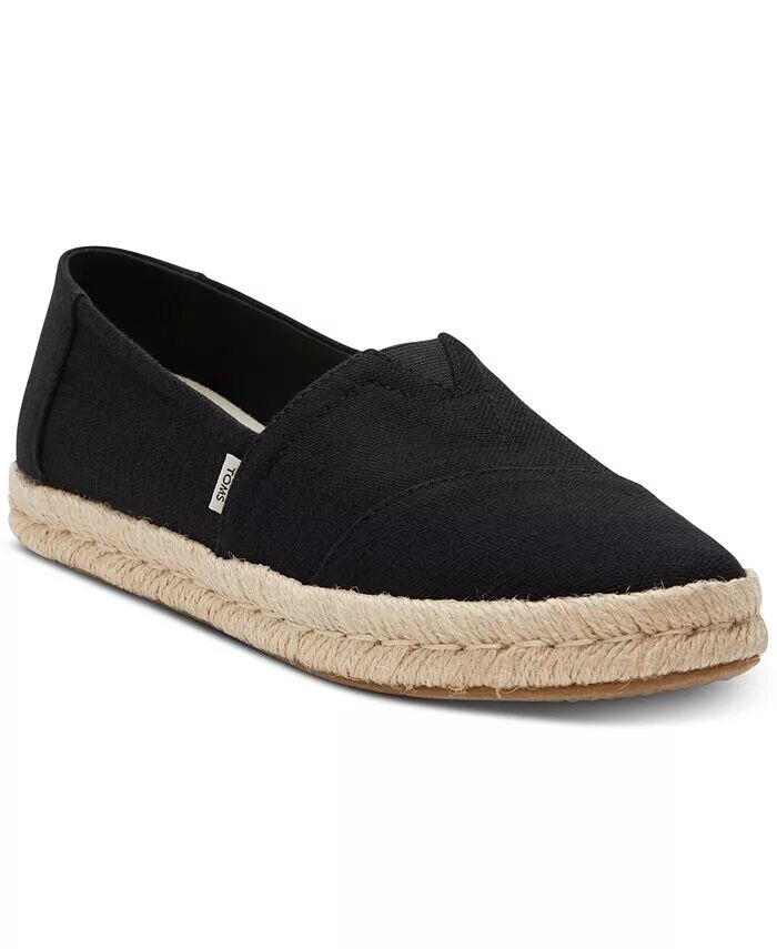 

Женские эспадрильи Alpargata Rope 2.0 без шнуровки TOMS, черный