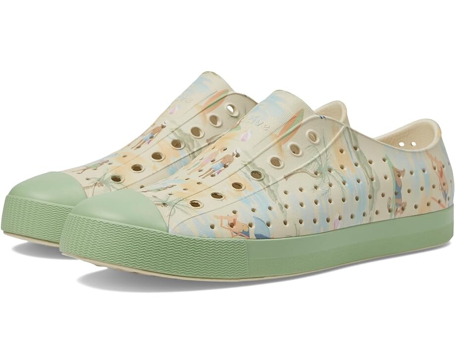 

Кроссовки Native Shoes Jefferson Sugarlite Print, цвет Bone White/Fig Green/Vacation Moment