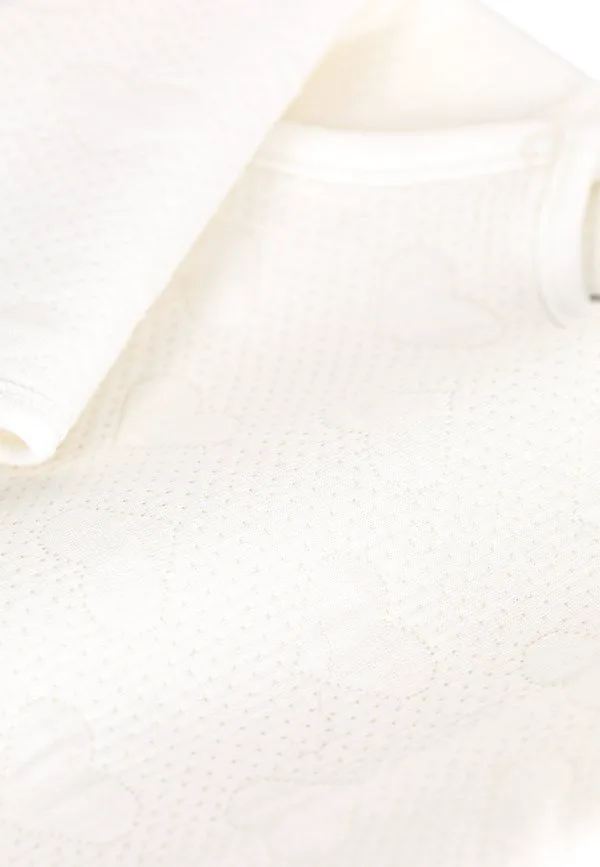 Комбинезон унисекс для новорожденных dors bien tubeique matelasse Petit Bateau, Marshmallow — фото 3
