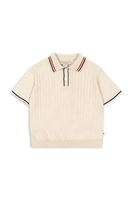 Поло детское MIO KNIT POLO GOTS Konges Sløjd, бежевый