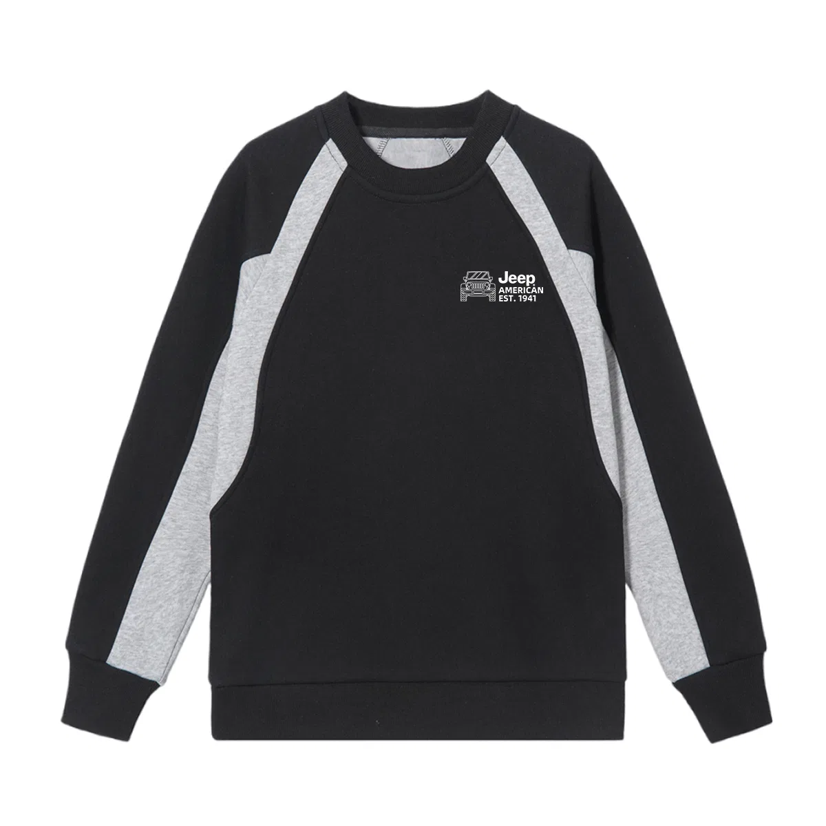 Свитшот детский Grade School с круглым вырезом Moderate Jeep, Black Gray
