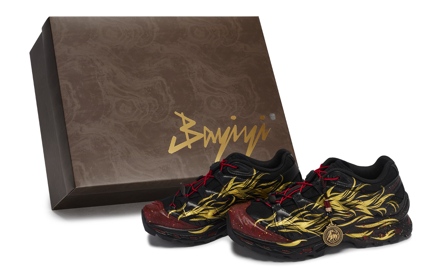 

Salomon Кроссовки XT Quest с низким верхом, износостойкие, унисекс, черный, красные, золотые