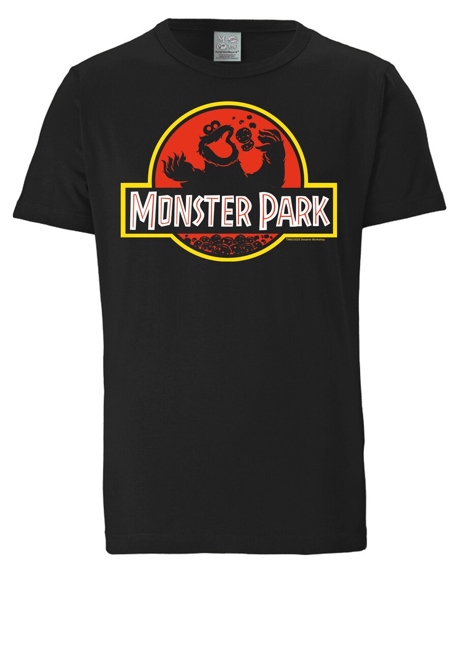 

Футболка LOGOSHIRT Shirt Sesamstrasse Krümelmonster Monster Park, черный