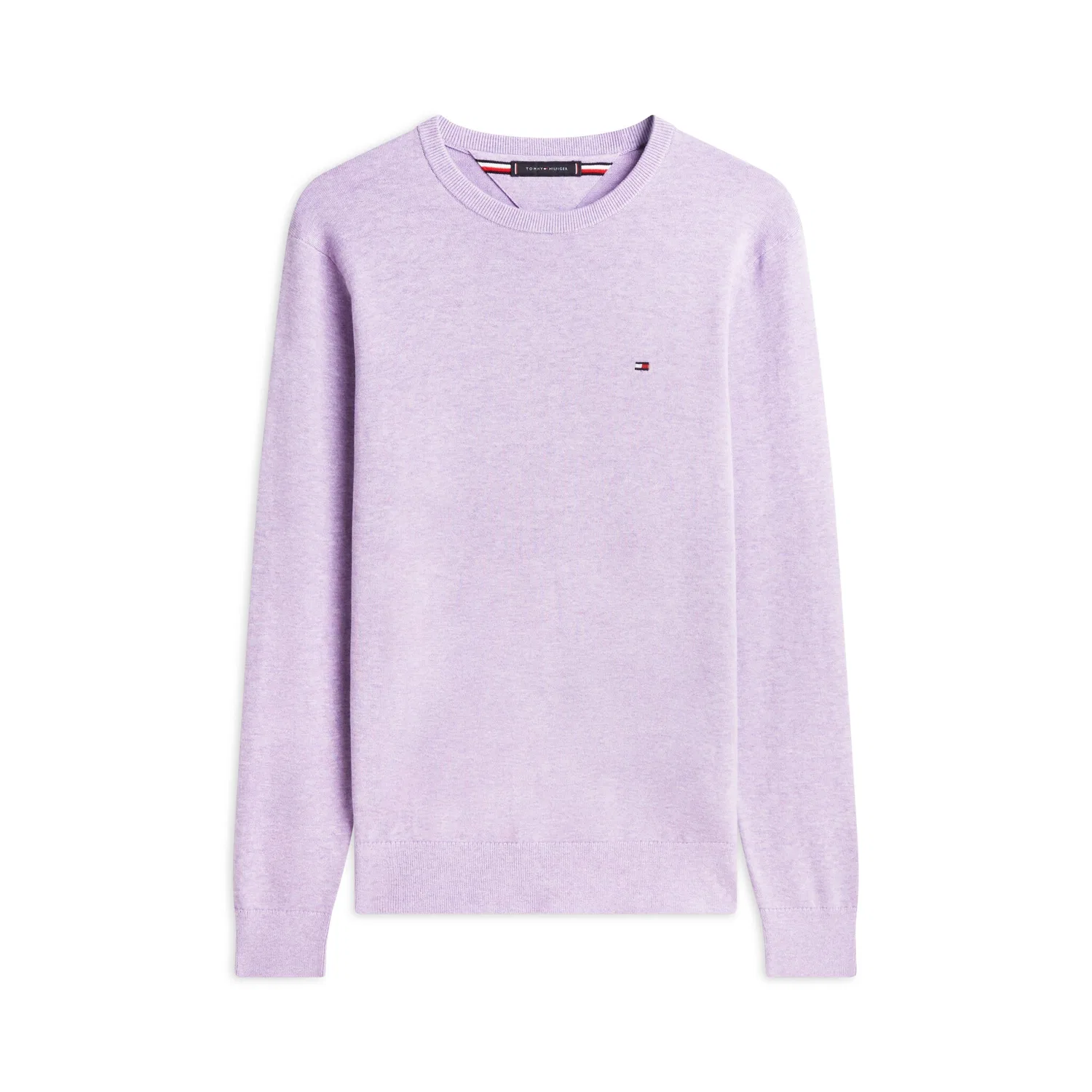 Мужской хлопковый свитер с круглым вырезом Essential Cotton Tommy Hilfiger, Lavender Heather — фото 4