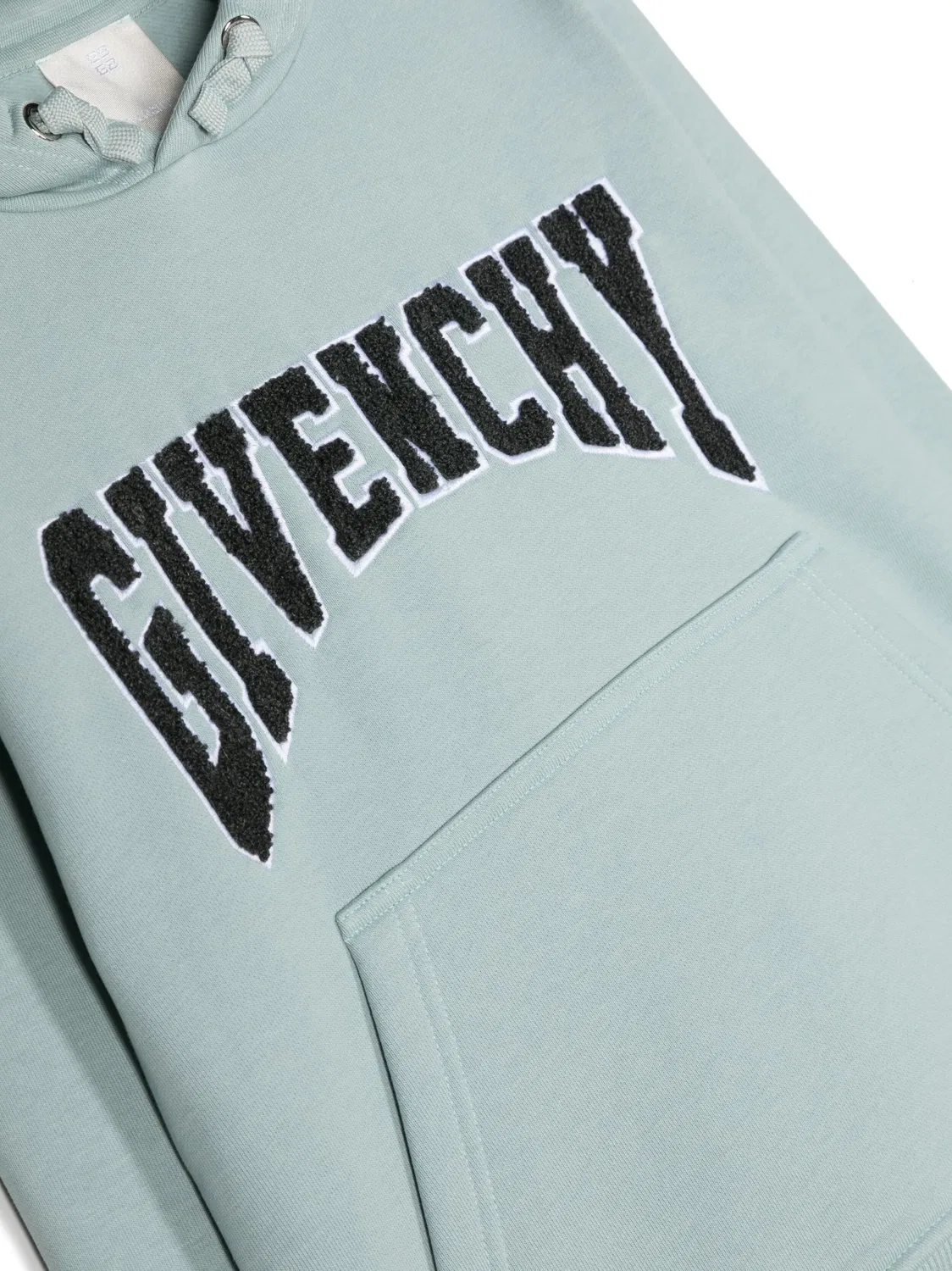 Худи с логотипом из шенилла Givenchy, голубой — фото 3