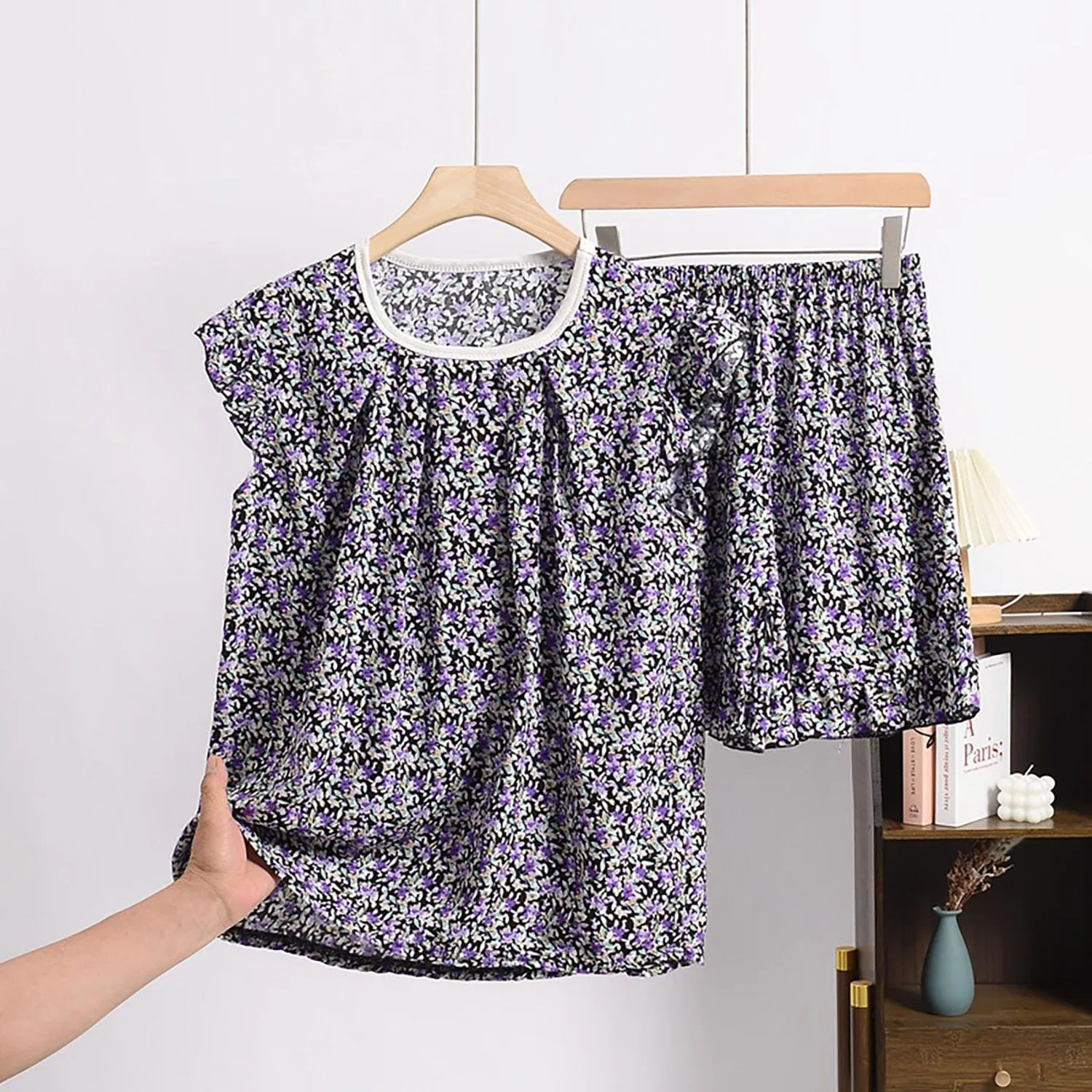 Женская майка без рукавов хлопковая свободного кроя, Style 12-purple — фото 3