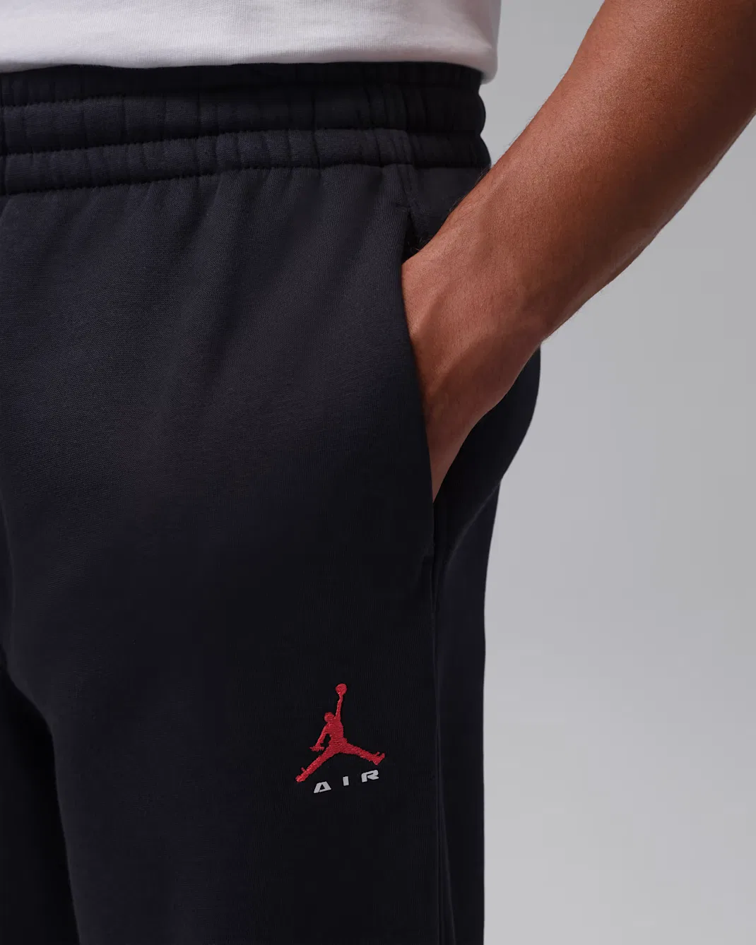 Мужские брюки Jordan Brooklyn, Black/Black/University Red — фото 3