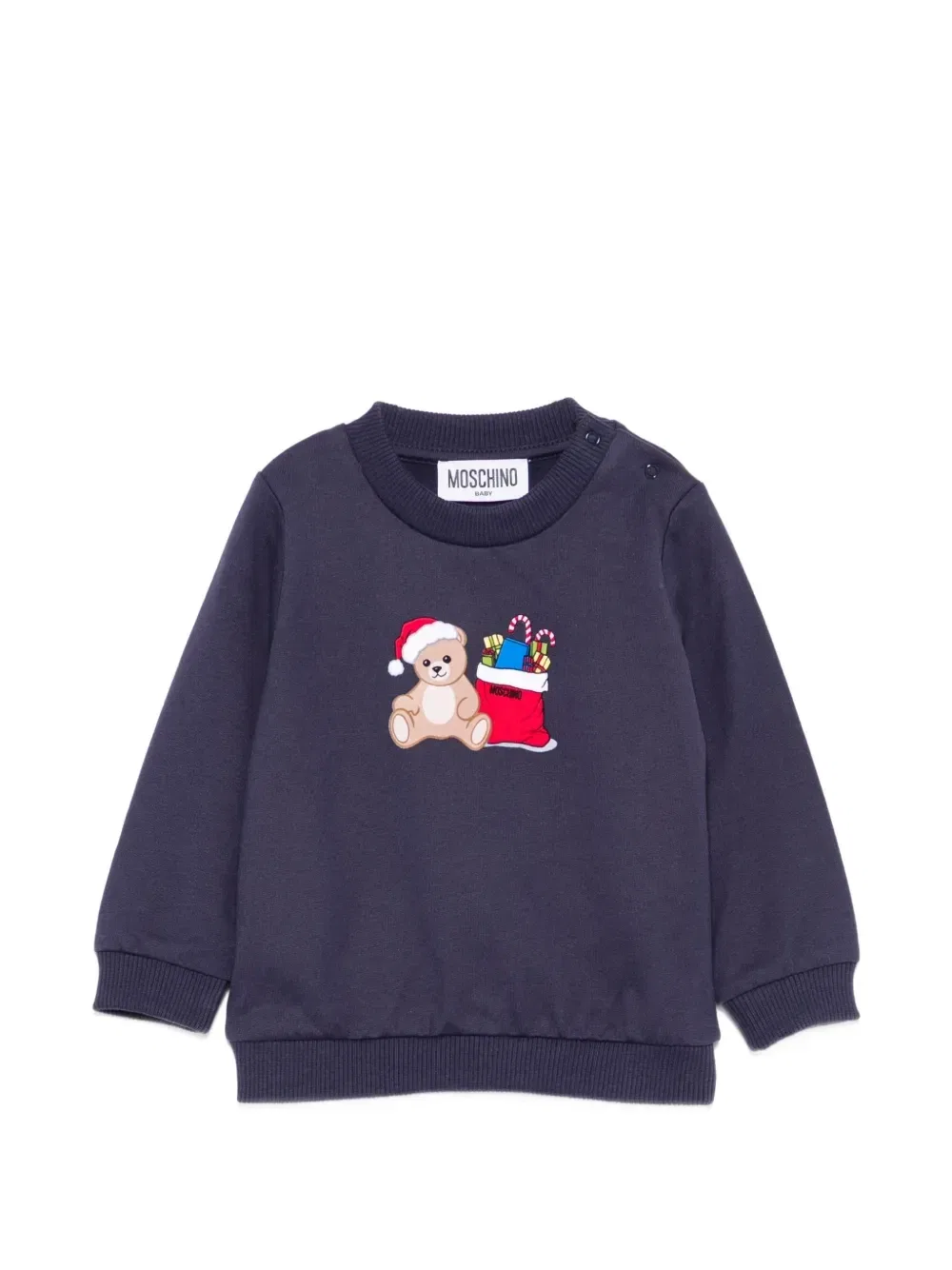 Толстовка с принтом "Мишка Тедди" Moschino Kids, синий