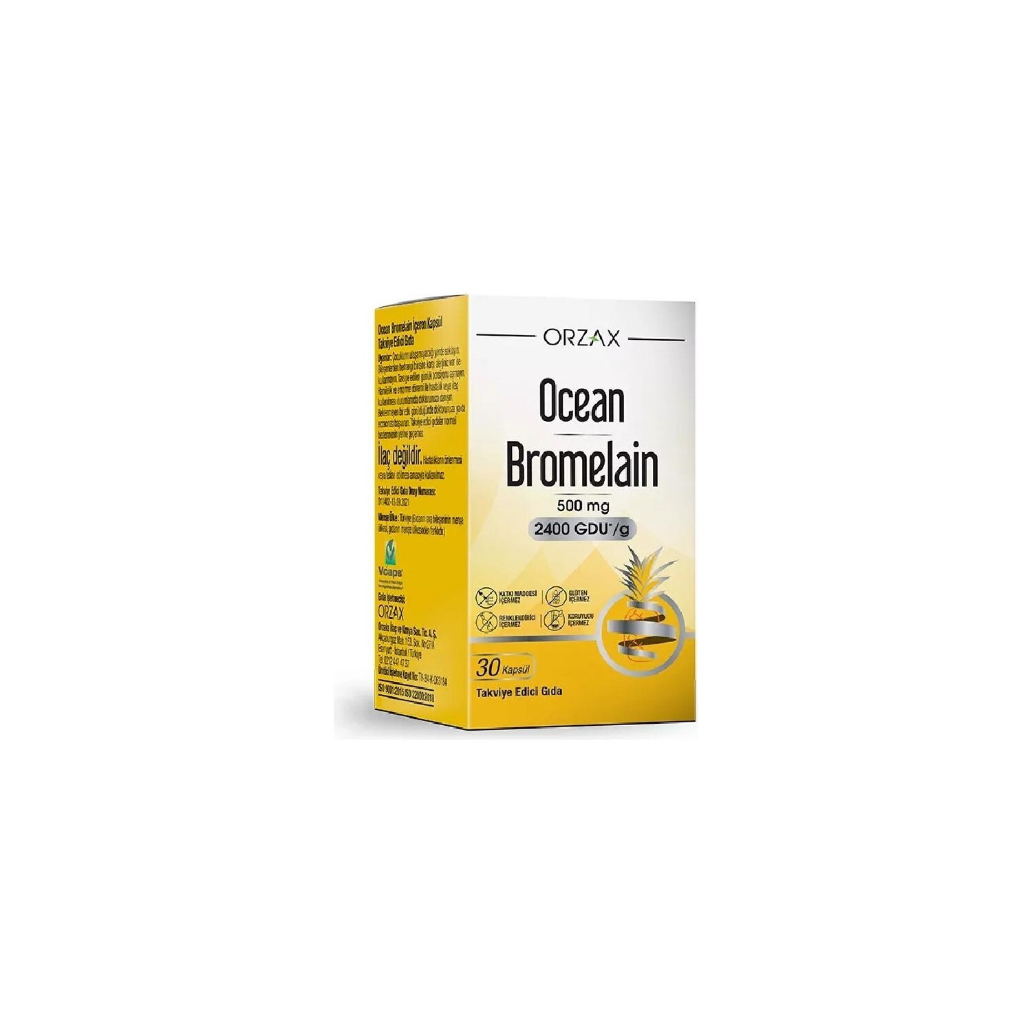 

Добавка Orzax Ocean Bromelain, 30 капсул