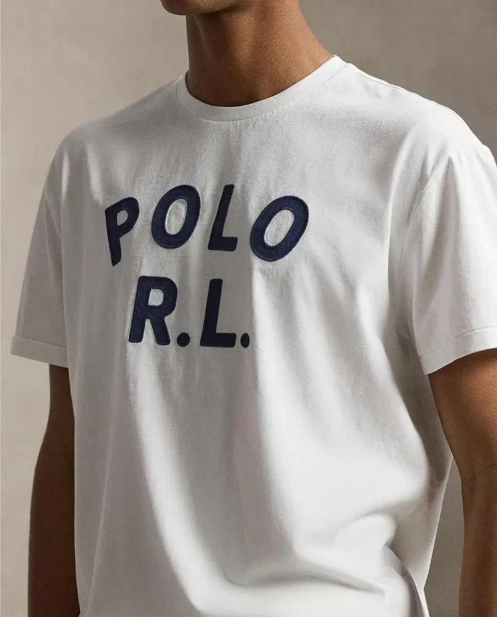 Мужская футболка хлопковая Polo Ralph Lauren, Blanco — фото 3