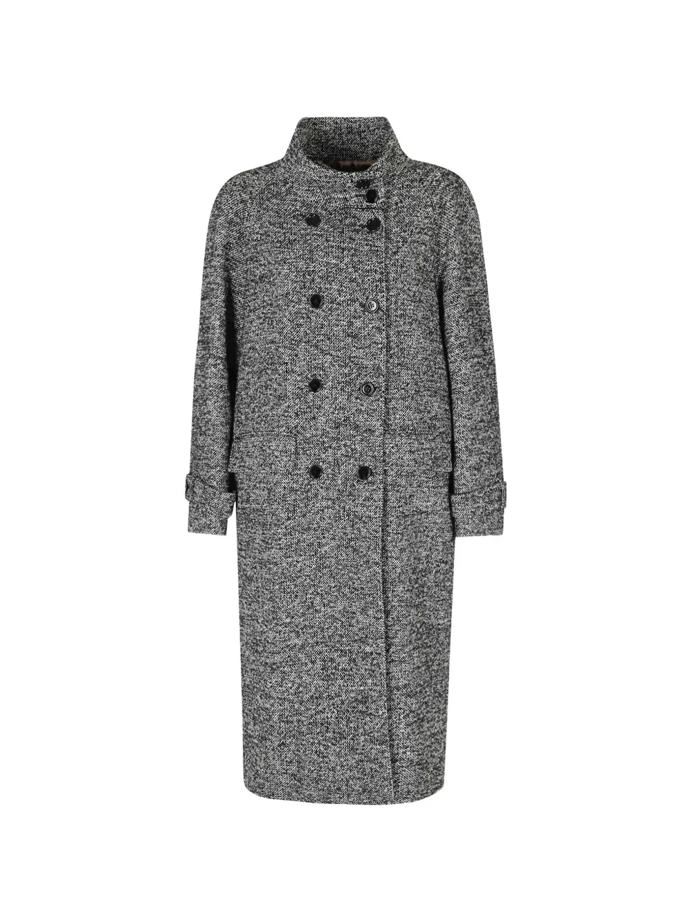 Двубортное меланжевое пальто DOLCE & GABBANA, серый