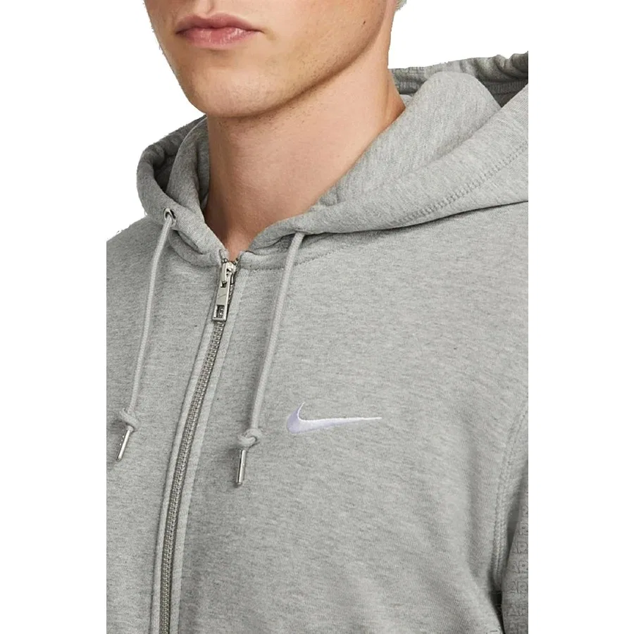 Мужское худи с капюшоном и молнией Nike Sportswear Classic, Серый — фото 3