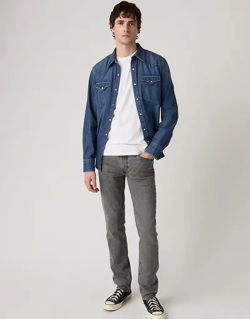 Джинсы Levi's 511 slim темно-серый — фото 3