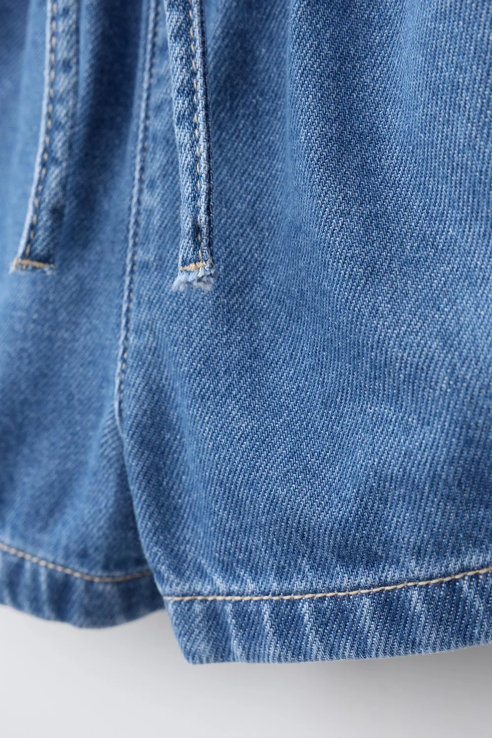 Джинсовые шорты-бермуды ZARA, Mid-Blue — фото 4