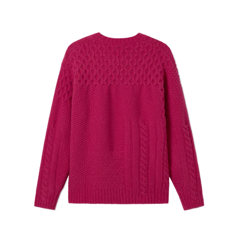 Lacoste cable knit pullover, U8X/Cherry Red — фото 2