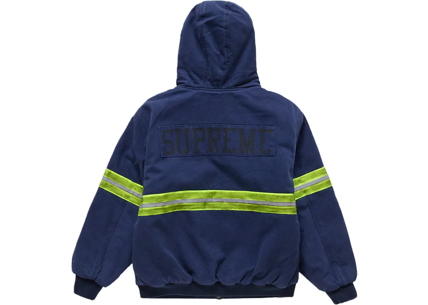 Мужская куртка с капюшоном и светоотражающими полосами Supreme Reflective Stripe Hooded Work Jacket, Navy — фото 3